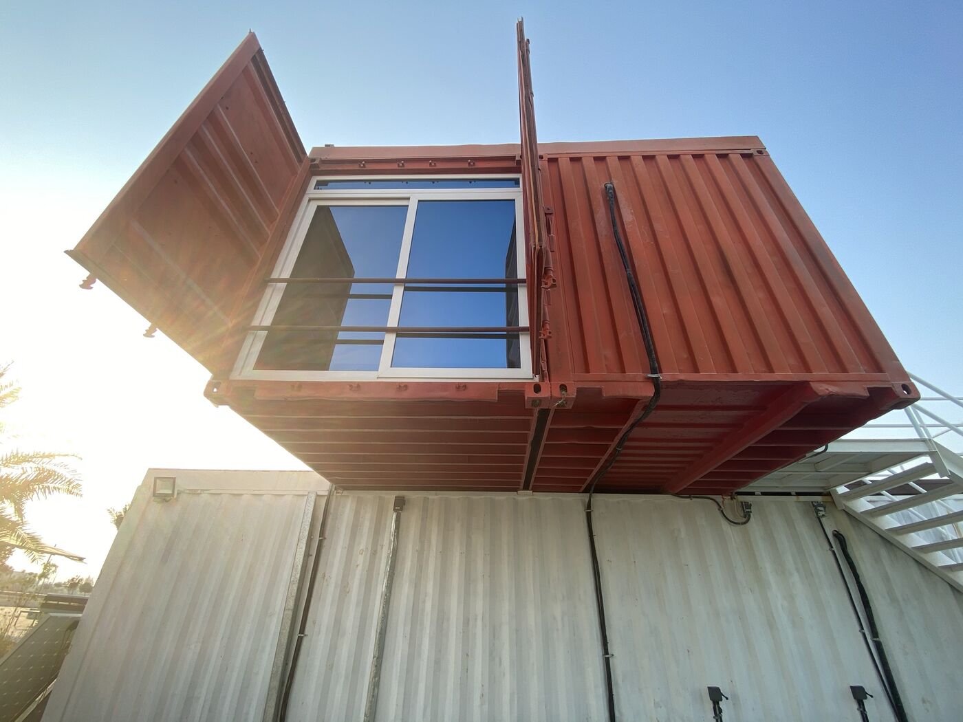 Converted container building